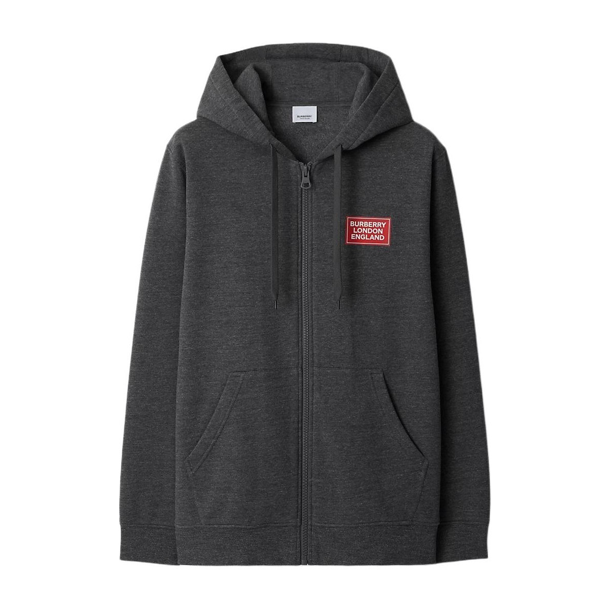 Burberry Logo Hoodie Dark Grey