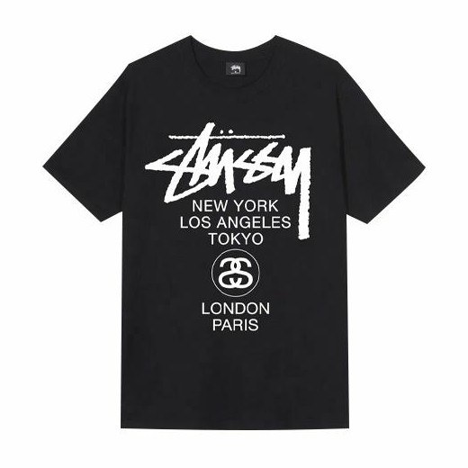 Stussy World Tour Tee Black