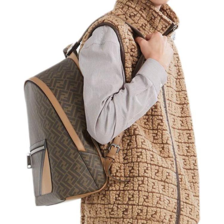 Fendi Logo Jacquard Vest Brown