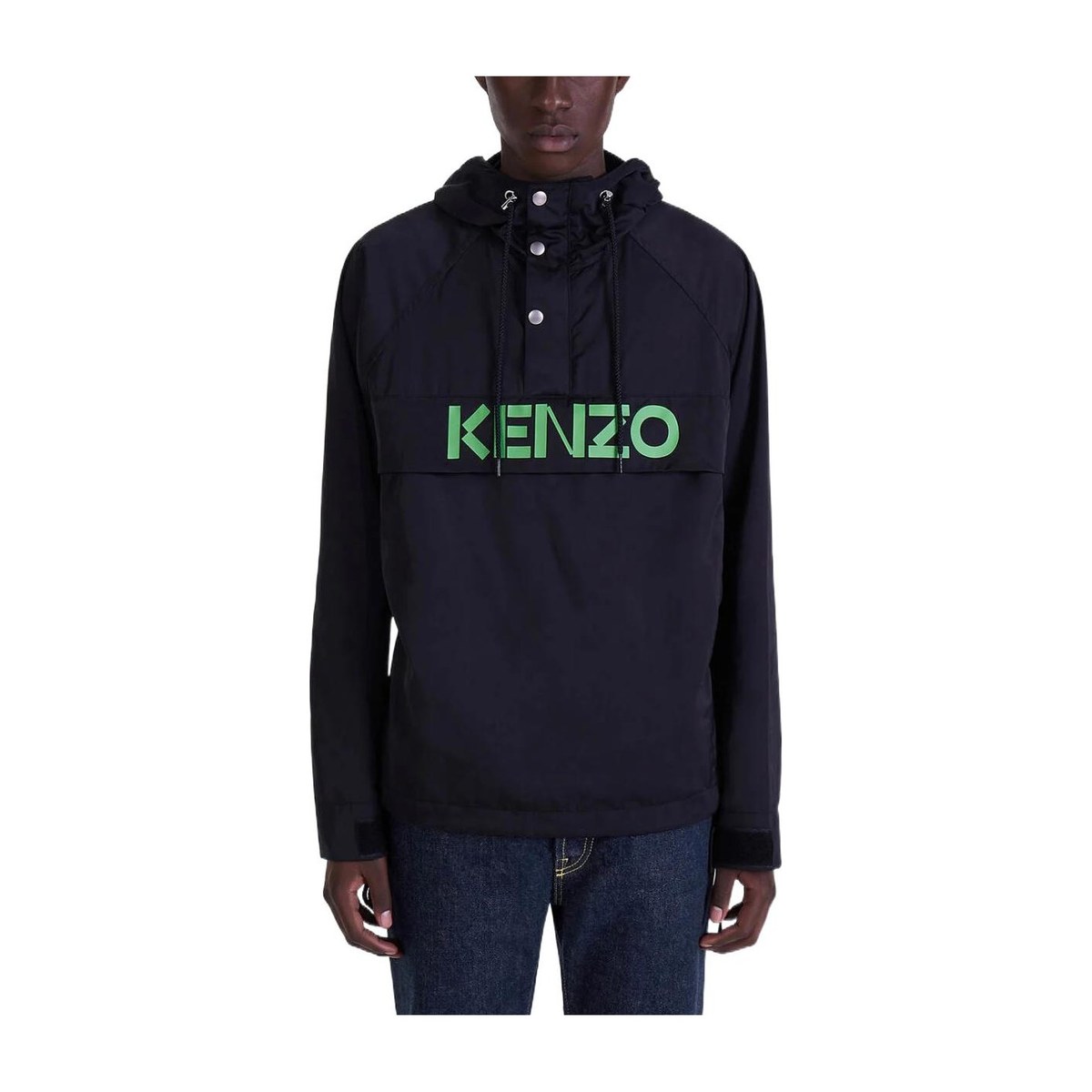KENZO Logo Zip Hoodie Black