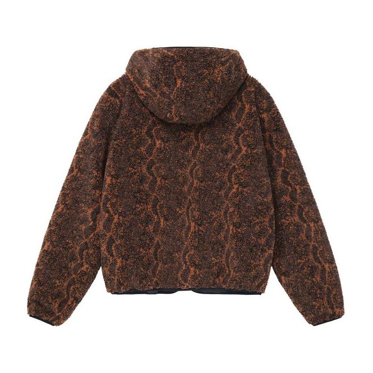 Stussy FW22 Snake Jacquard Sherpa Jacket
