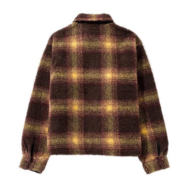 Stussy Shadow Plaid Sherpa Zip Shirt