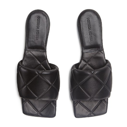 Bottega Veneta Lido Slip-On Sandals Black
