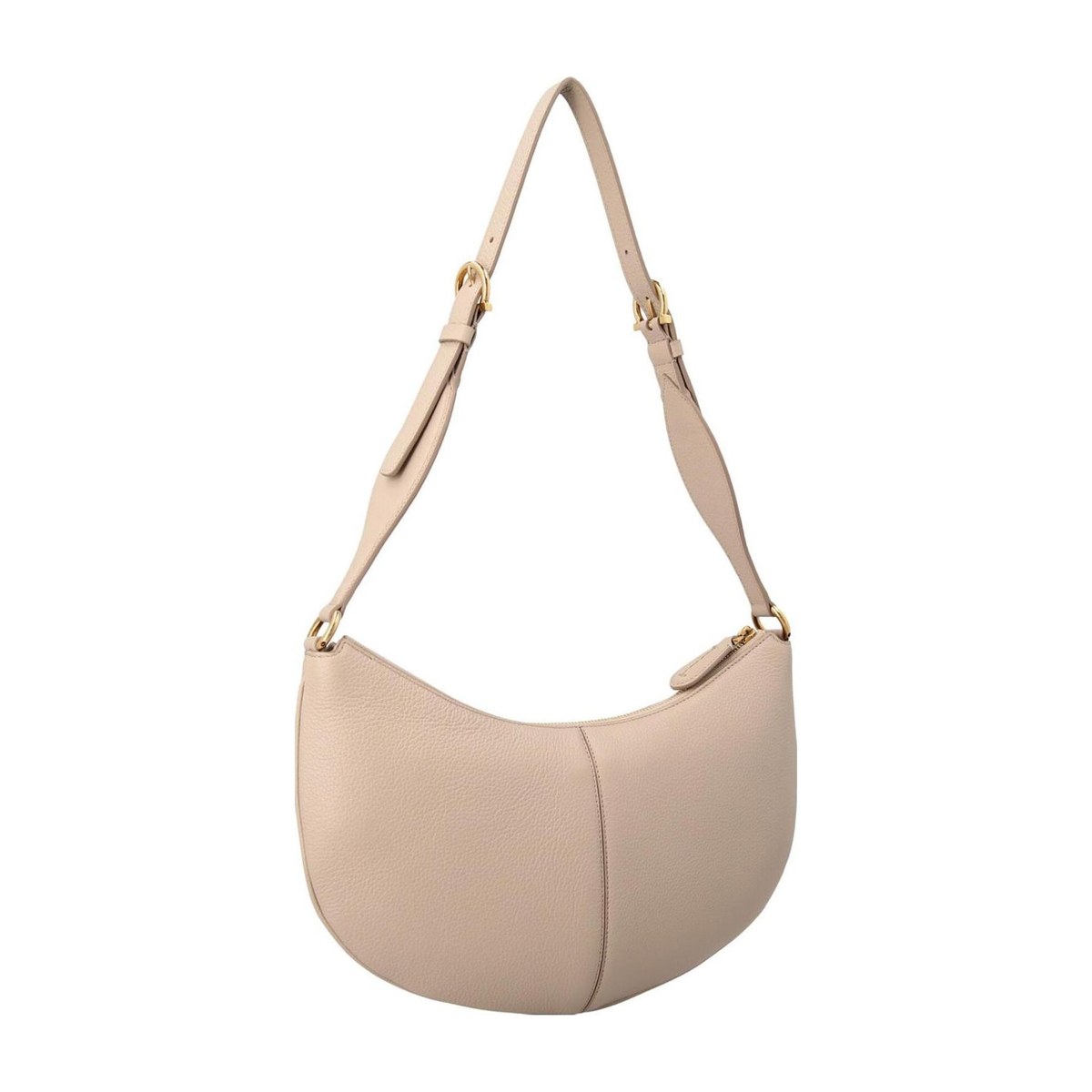 Ferragamo Vintage Large Metal Trim Leather Tote Bag Beige