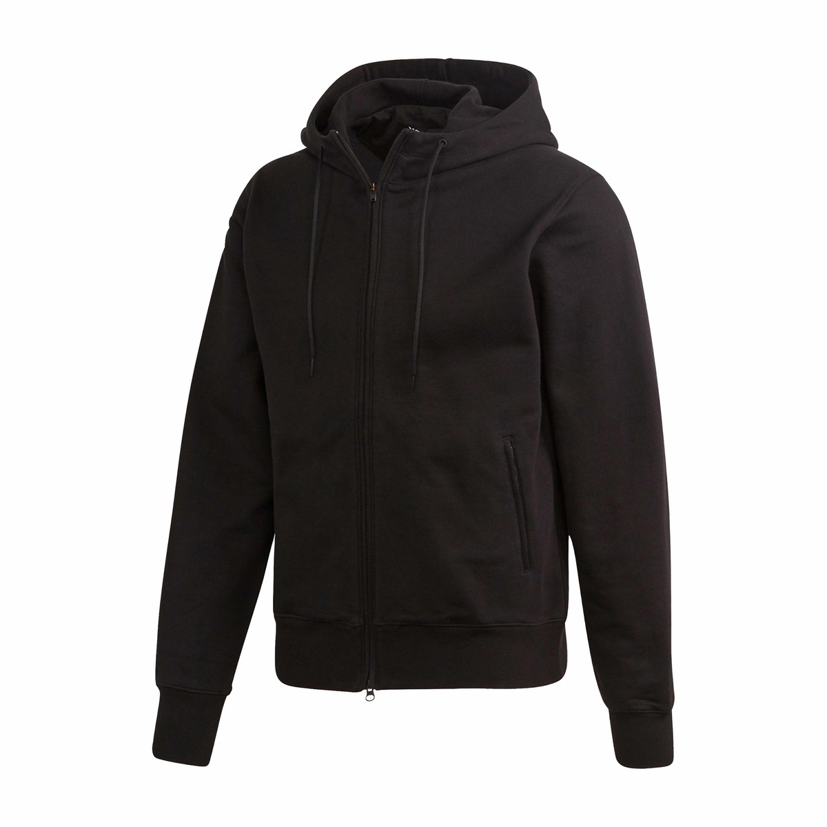 Y-3 Logo Zip Hoodie Black
