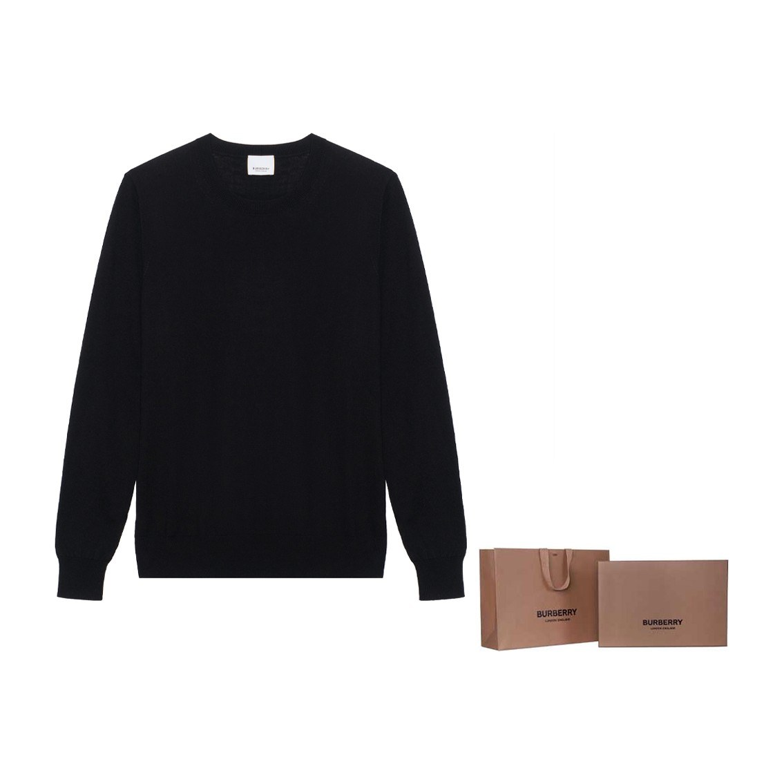 Burberry Pullover Knit Sweater Black