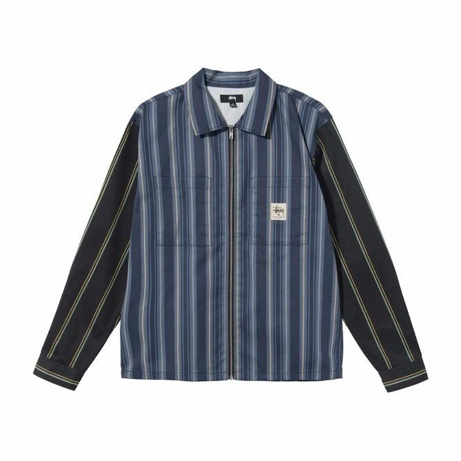 Stussy Mixed Stripe Zip Shirt