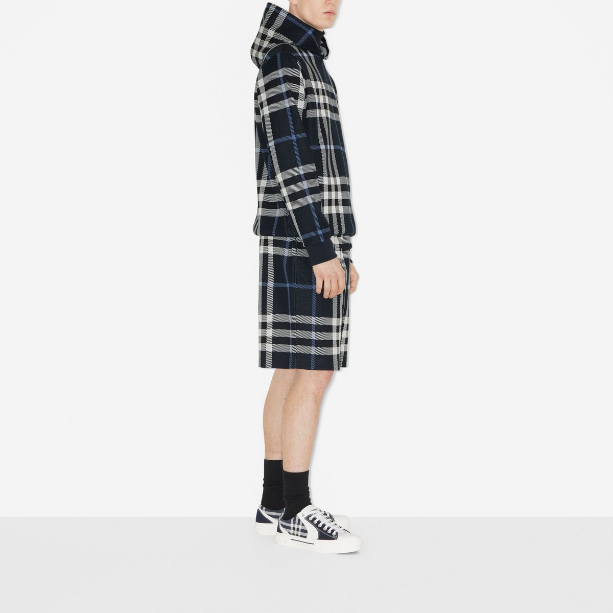 Burberry Jacquard Hoodie Blue