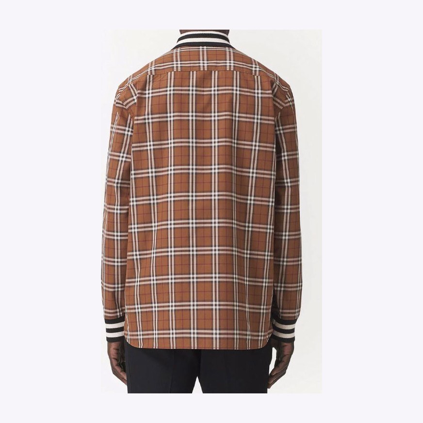 Burberry SS22 Check Print Shirt Brown