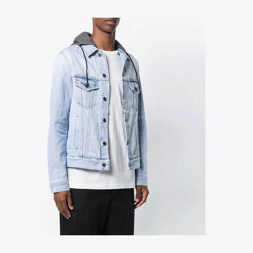 OFF-WHITE Denim Hooded Jacket