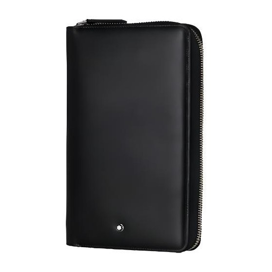 Montblanc Leather Zip Wallet Black