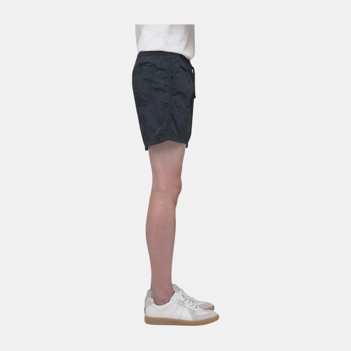 Stone Island Logo Drawstring Swim Shorts Black