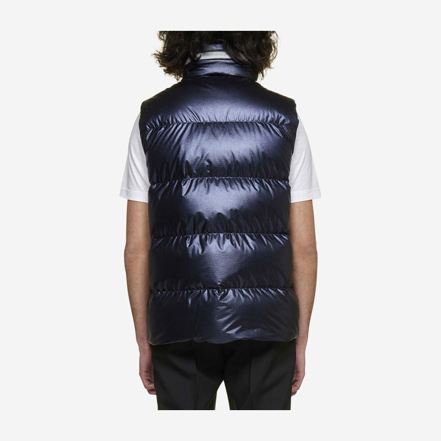 Moncler SS22 Down Vest Blue