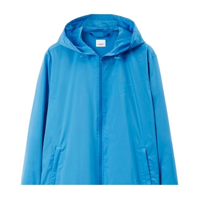 Burberry FW23 Hooded Zip Trench Coat Sky Blue