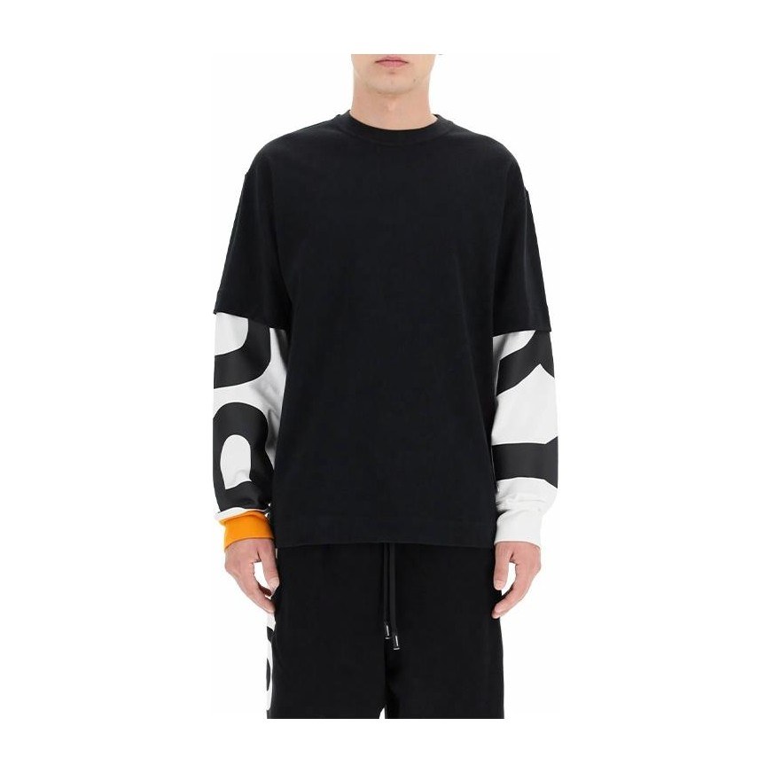 Burberry Logo Print Long Sleeve T-Shirt Black