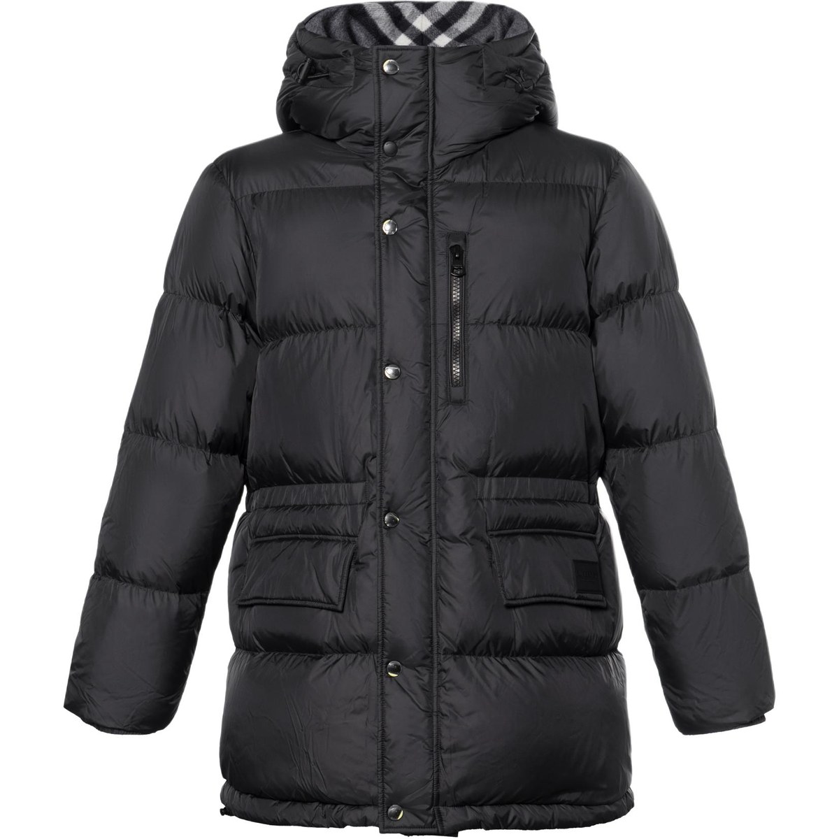 Burberry Quilted Hooded Down Jacket Black