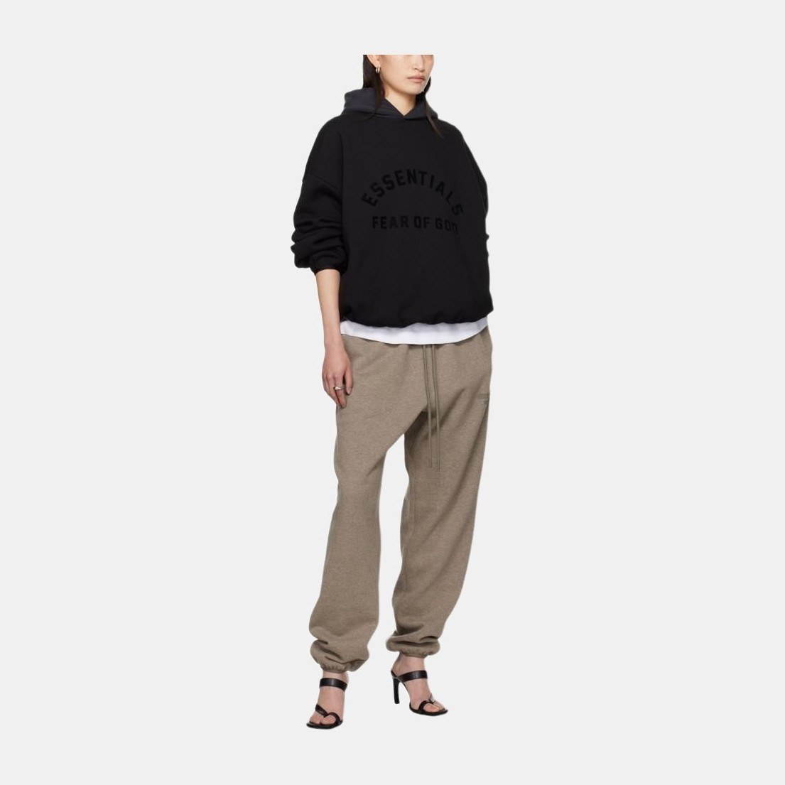 Fear of God Essentials SS24 Nylon Fleece Hoodie Black