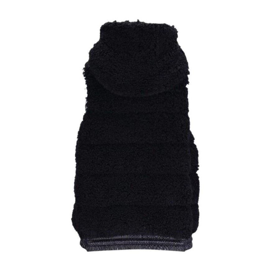 Moncler Logo Mid-Length Hooded Vest Black