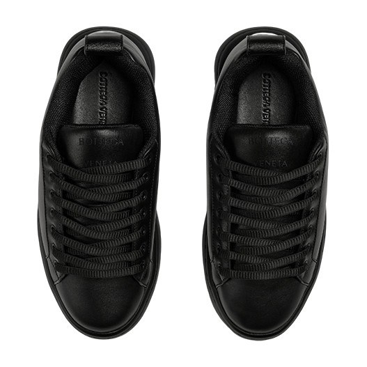 Bottega Veneta Low Top Leather Sneakers Black