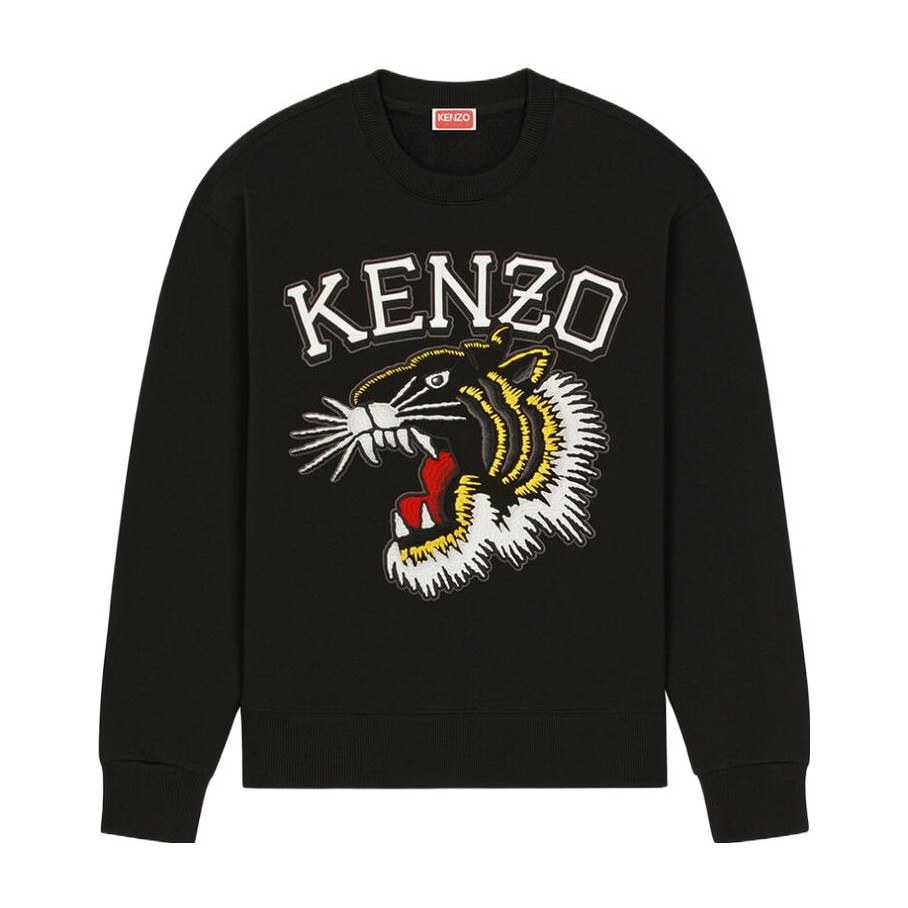 KENZO Embroidered Crewneck Sweatshirt Black