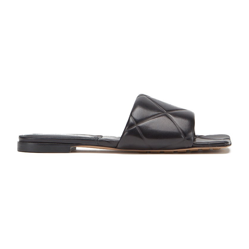 Bottega Veneta Lido Slip-On Sandals Black