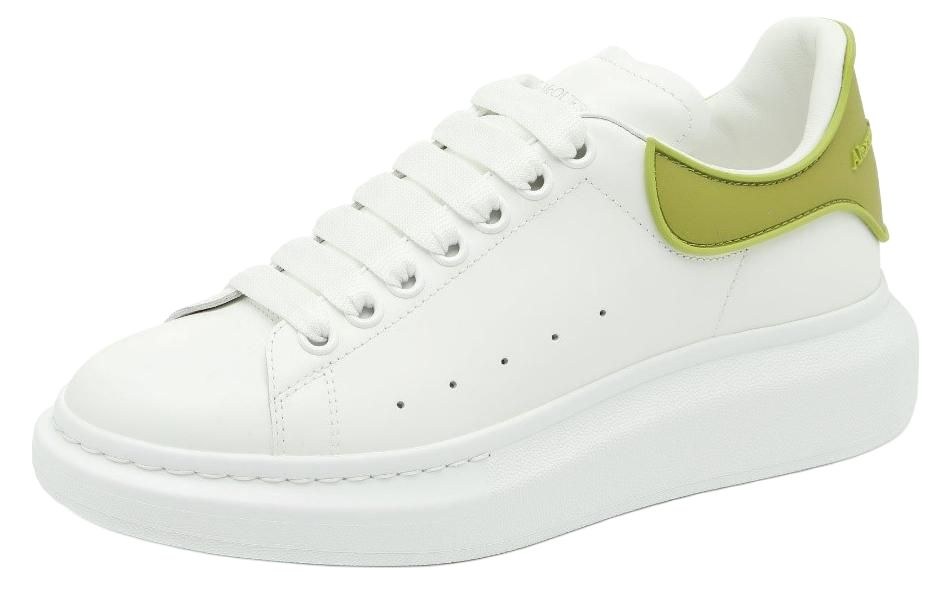 Alexander McQueen Leather Low Top Sneakers White Green