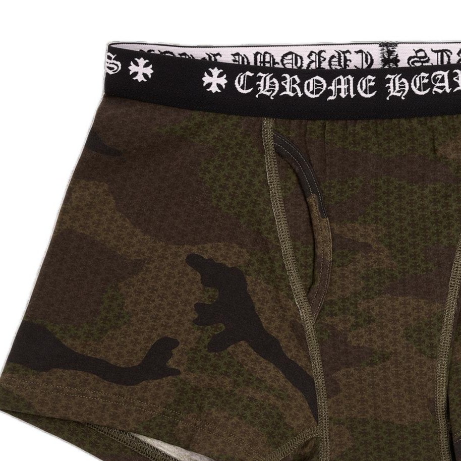 Chrome Hearts SS23 Camo Horseshoe Embroidered Underwear Khaki