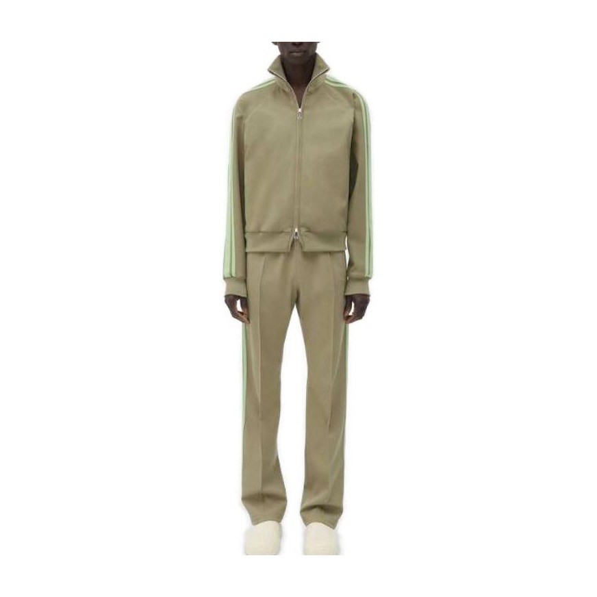 Bottega Veneta SS23 Striped Sleeve Jacket Green