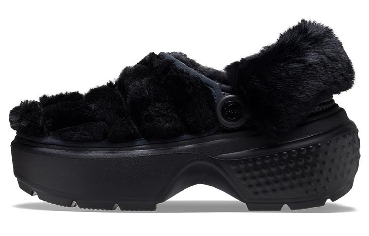 Crocs Snow Lodge Fuzz Clog Black