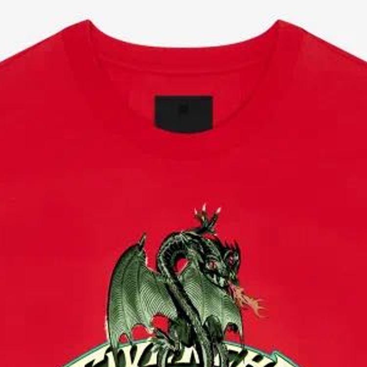Givenchy SS24 Dragon Logo T-Shirt Red
