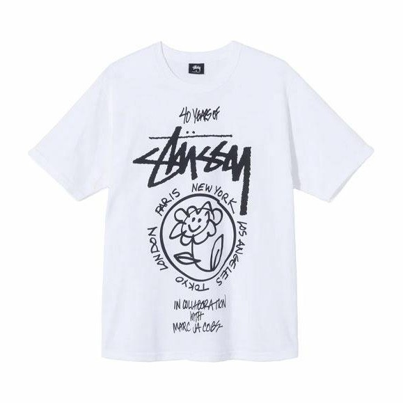 Stussy x Marc Jacobs 40th Anniversary T-Shirt White