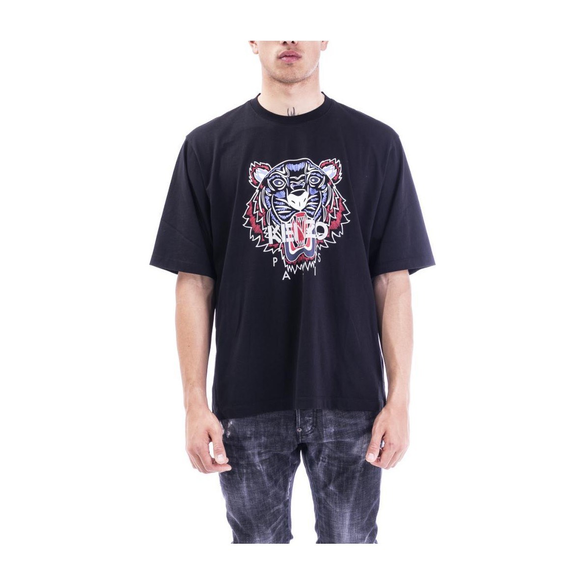 KENZO Tiger Print T-Shirt Black