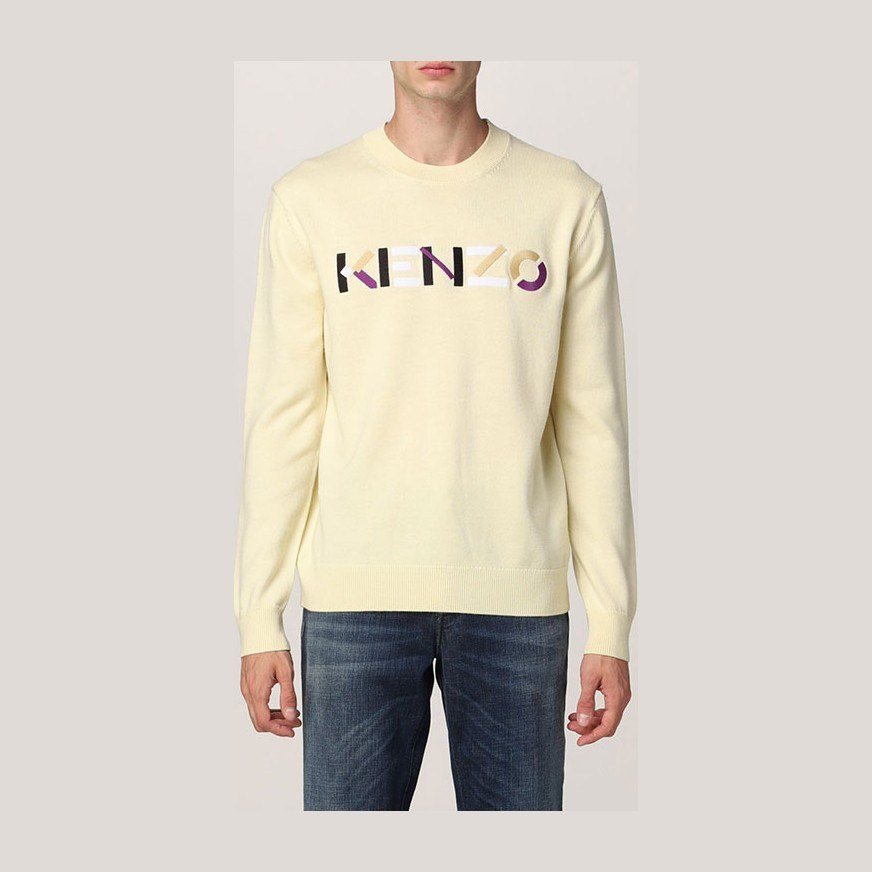 KENZO FW21 Wool Crewneck Sweater Light Yellow