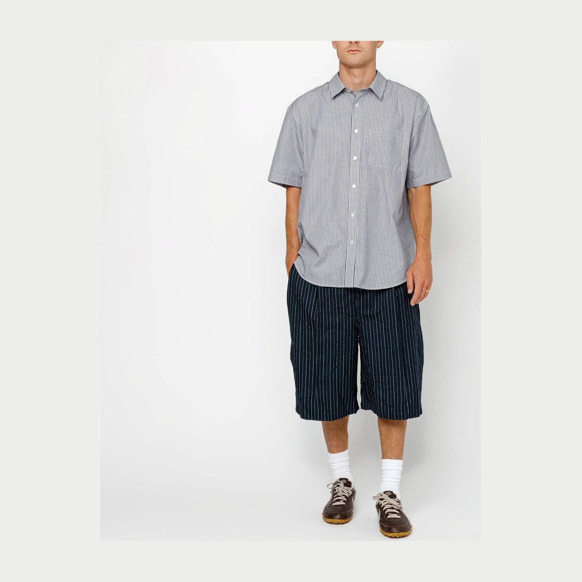 Stussy Boxy SS Shirt 8 Ball Stripe