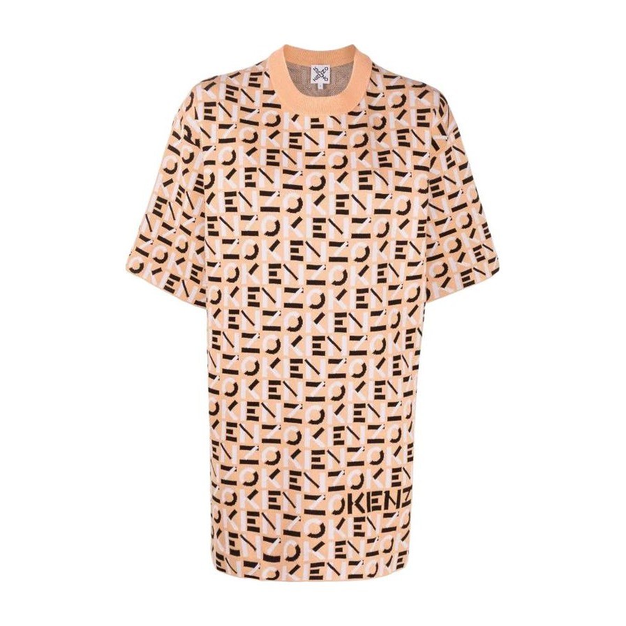 KENZO SS22 Logo Knit T-Shirt Yellow