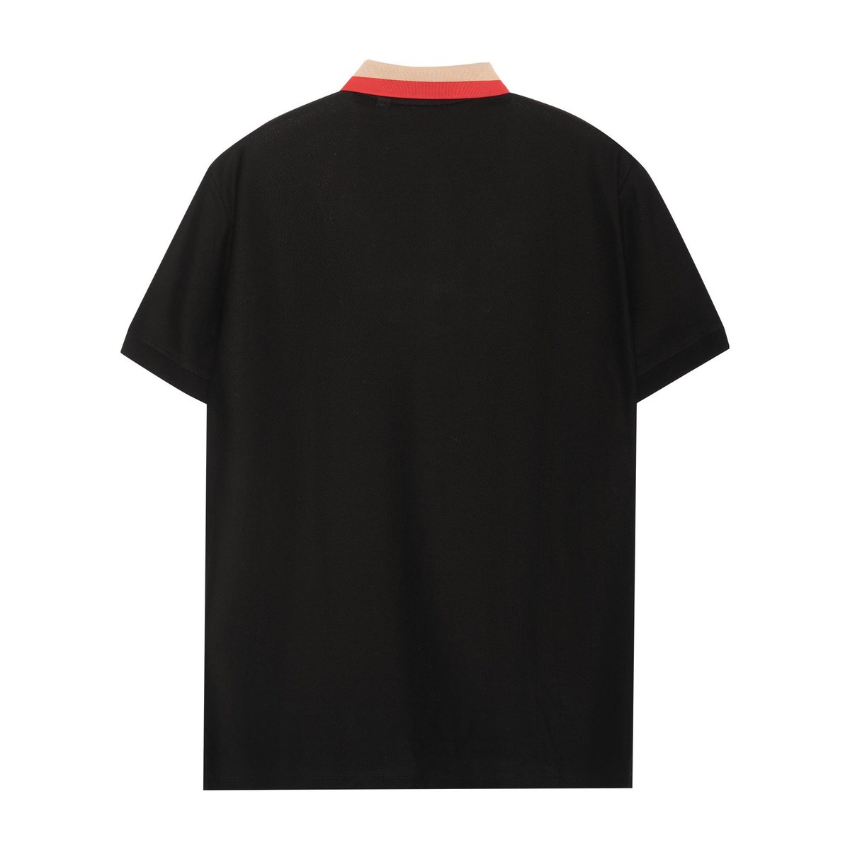 Burberry Logo Stripe Polo Shirt Black