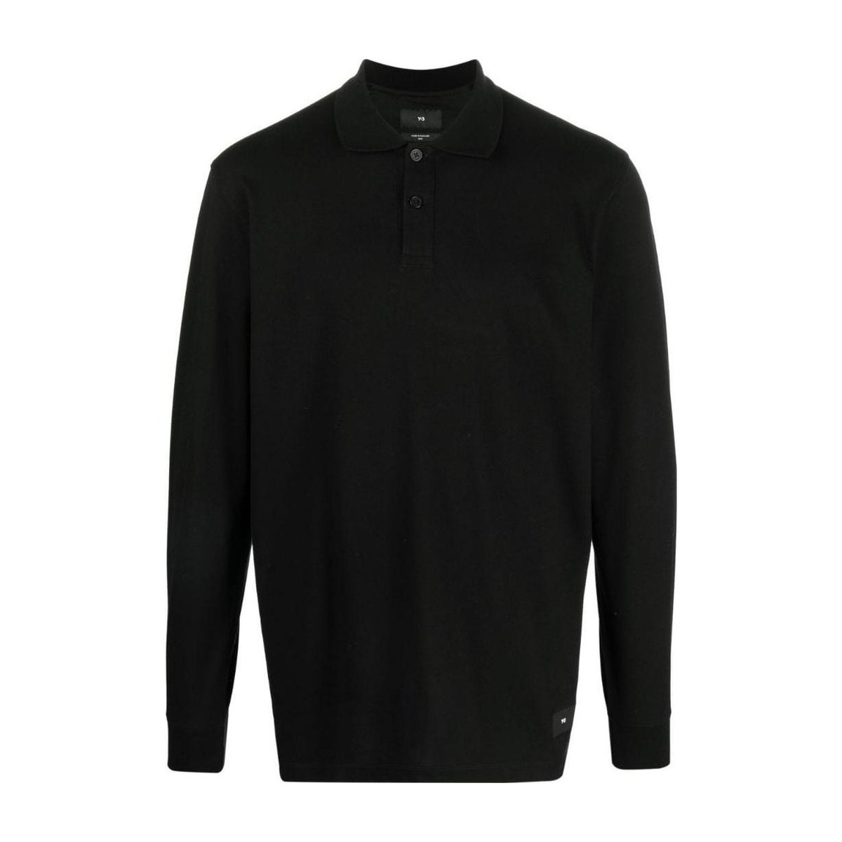 Y-3 Long Sleeve Polo Black