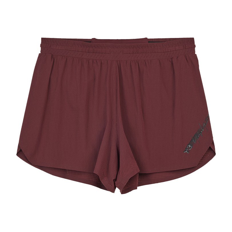 Y-3 Run Shorts Burgundy