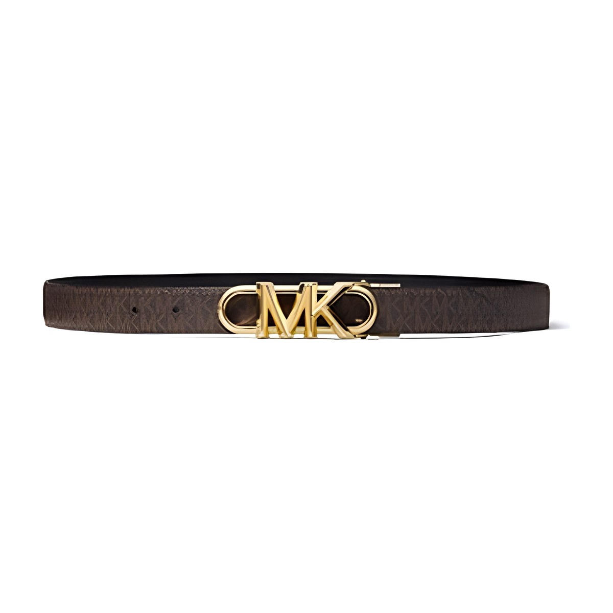 Michael Kors Reversible Logo Leather Belt Brown
