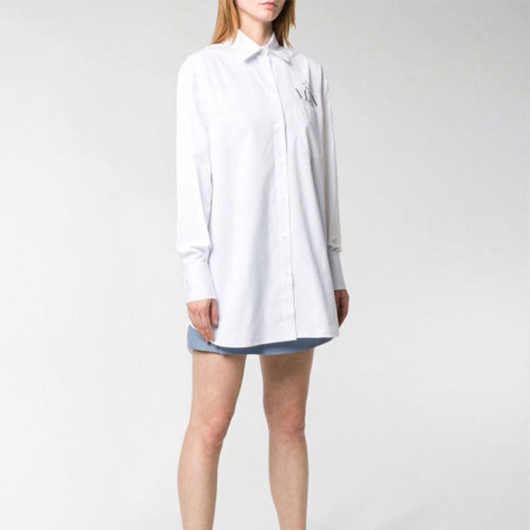 Valentino Logo Cotton Shirt White