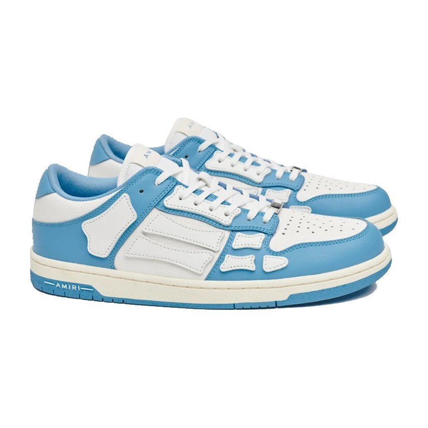 AMIRI Skel-Top Low White Blue