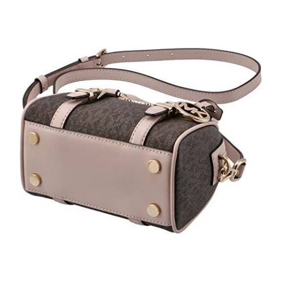 Michael Kors Bedford Boston Bag Brown Pink