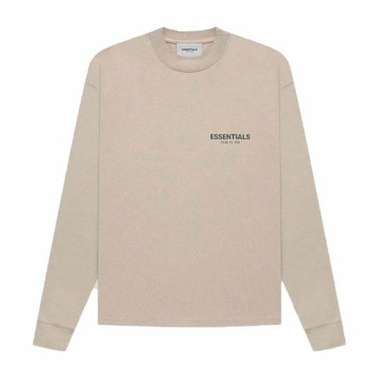 Fear of God Essentials FW21 Ls Tee StringTan LogoT