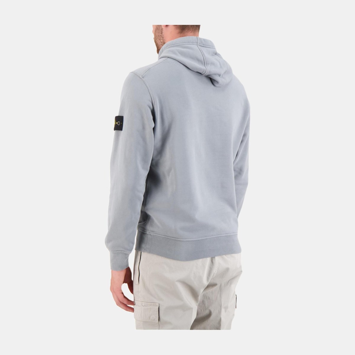 Stone Island Logo Badge Hoodie Green