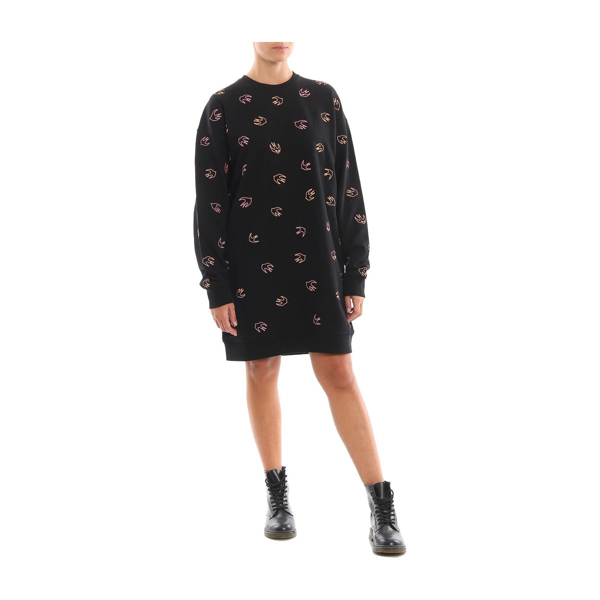 McQ Alexander McQueen Long Sleeve Dress Black
