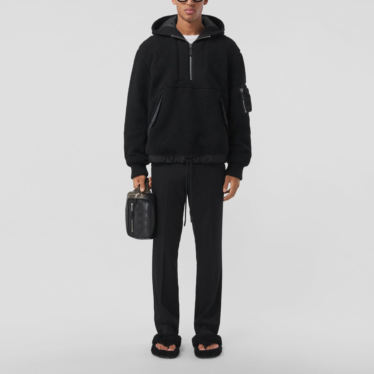 Burberry Logo Hoodie Black