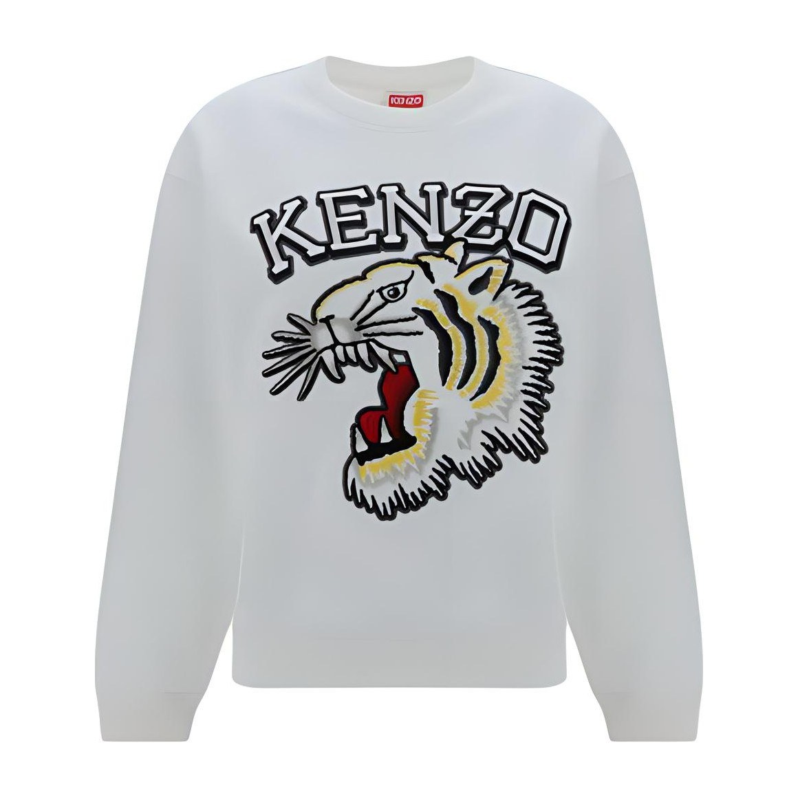 KENZO Tiger Print Crewneck Sweatshirt White