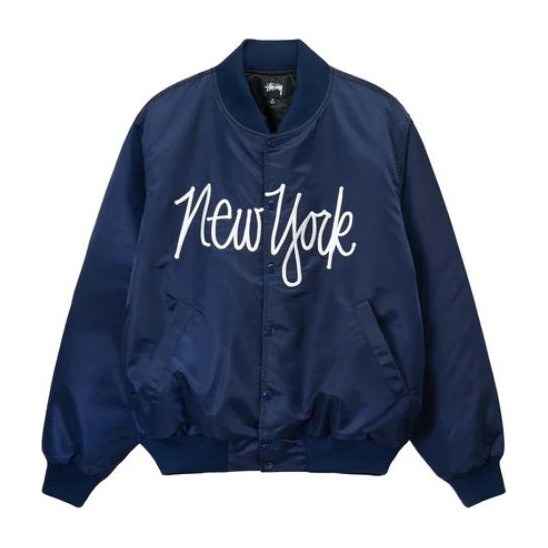 Stussy LA Chapter Satin Varsity Jacket