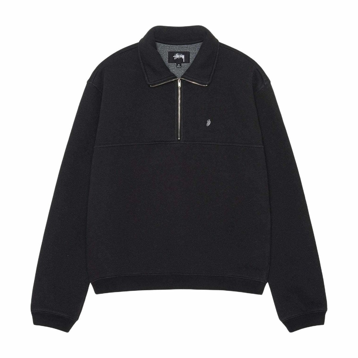 Stussy Half Zip Mock Neck Sweatshirt