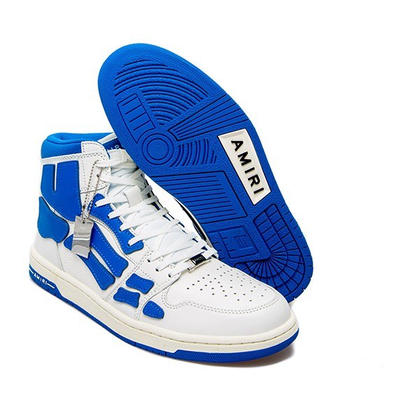 AMIRI Skel-Top Hi White Blue